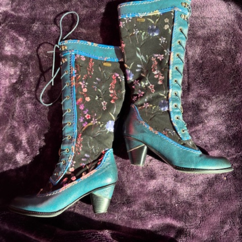 Edwardian Style calf length boots